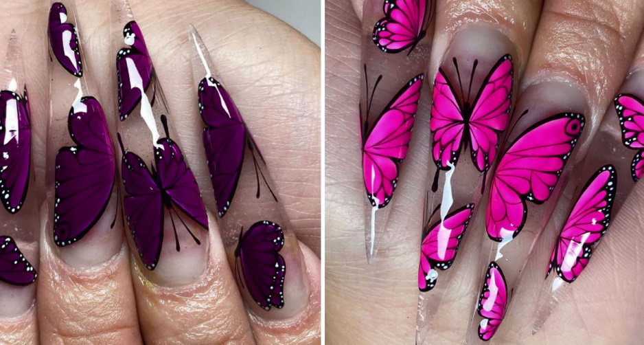 Dancing On The Fingertips In The Summer 2020-Butterfly Nails Art Designs -  Lilyart | Butterfly nail art, Pretty nail art designs, Butterfly nail